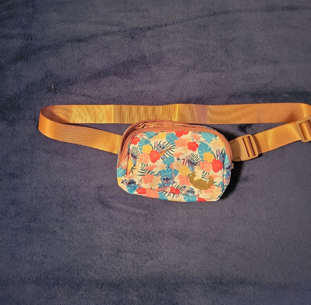 Disney Floral Crossbody Bag with Yellow Strap